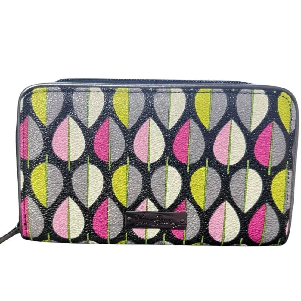 Vera Bradley Mood Drops Zip Around Wallet Multicolor 7.5